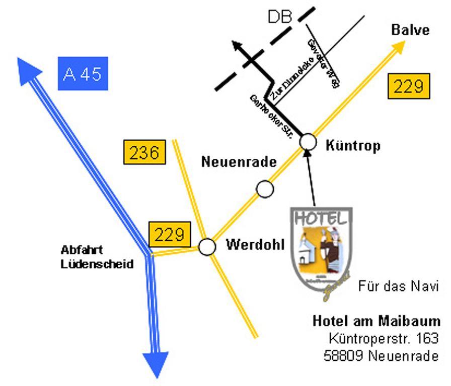 Hotel Am Maibaum Neuenrade Kültér fotó